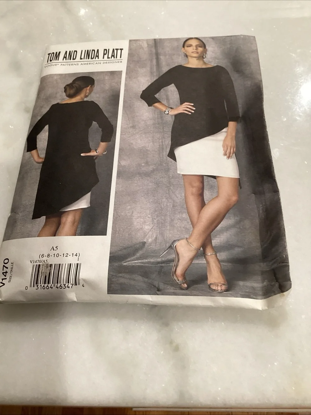 CUT Vogue 1470 sewing pattern designer dress cut